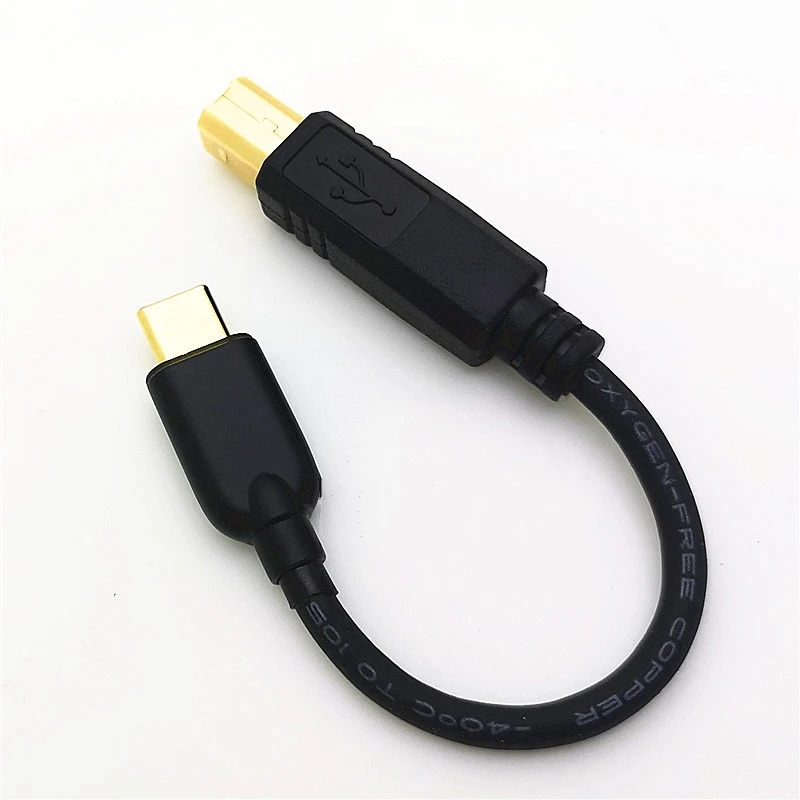 

Android Teyp-C Mobile Phone OTG Connection Decoder Type-c to USB B Square Port DAC Data Audio Cable