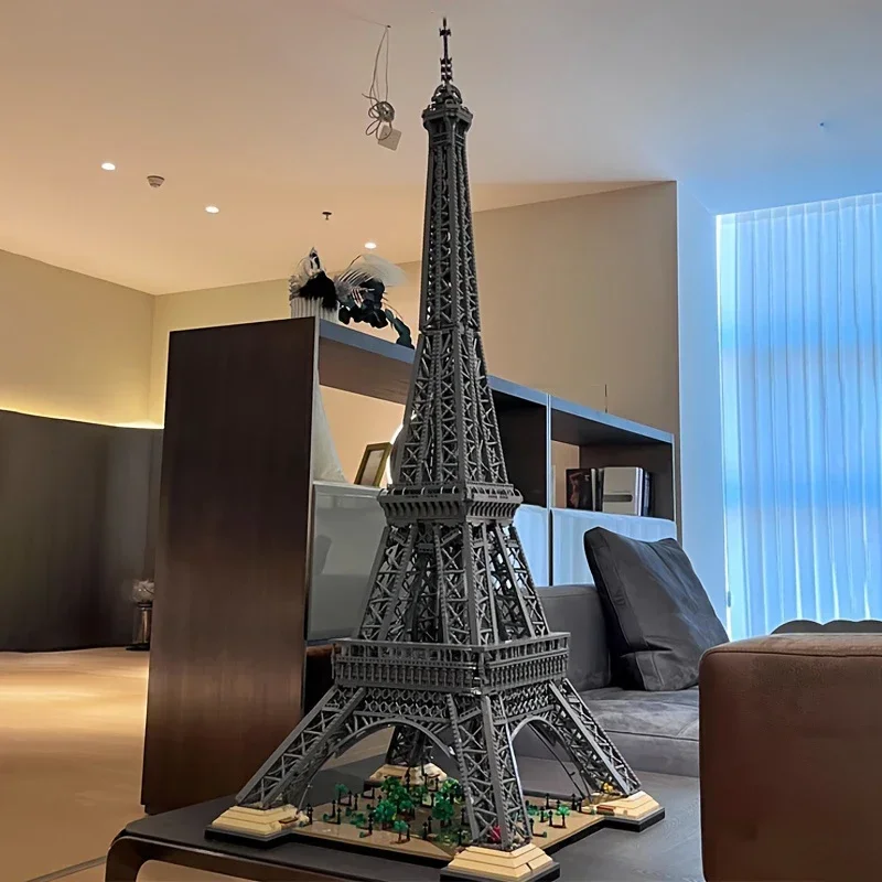 

10001 шт., высокие блоки с Эйфелевой башней, совместимые 10307, модель PARIS, всемирно известная архитектура, подарки на день рождения, детские игрушки