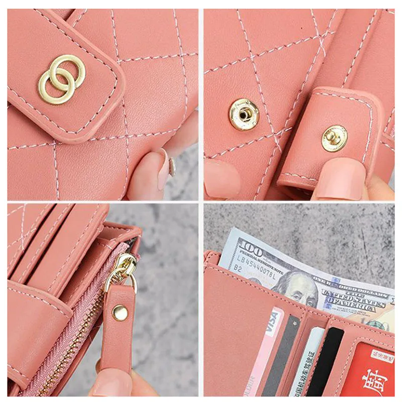 Women Wallets PU Leather Female Purse Mini Multi-Cards Holder Coin Short Wallets Slim Small Wallet Zipper Carteras Para Mujeres