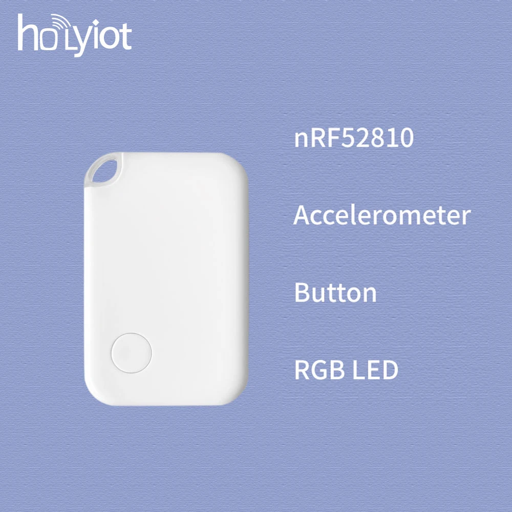 Holyiot nRF52810 eddystone ibeacon tag accelerometer LIS2DH12 sensor with button Bluetooth 5.0 Low Power Consumption Module