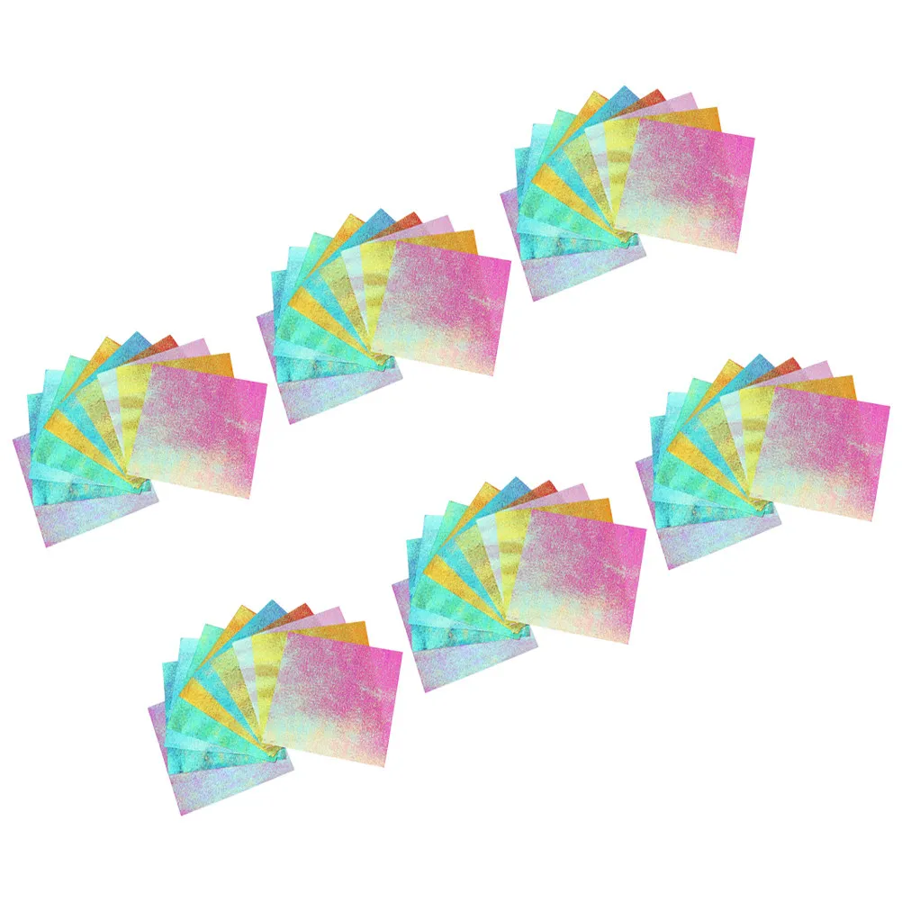 200 Sheets 15Cm Square Colorful Pearlescent Paper Shiny Origami Craft Paper for DIY Scrapbooking Decoration Folding Projects