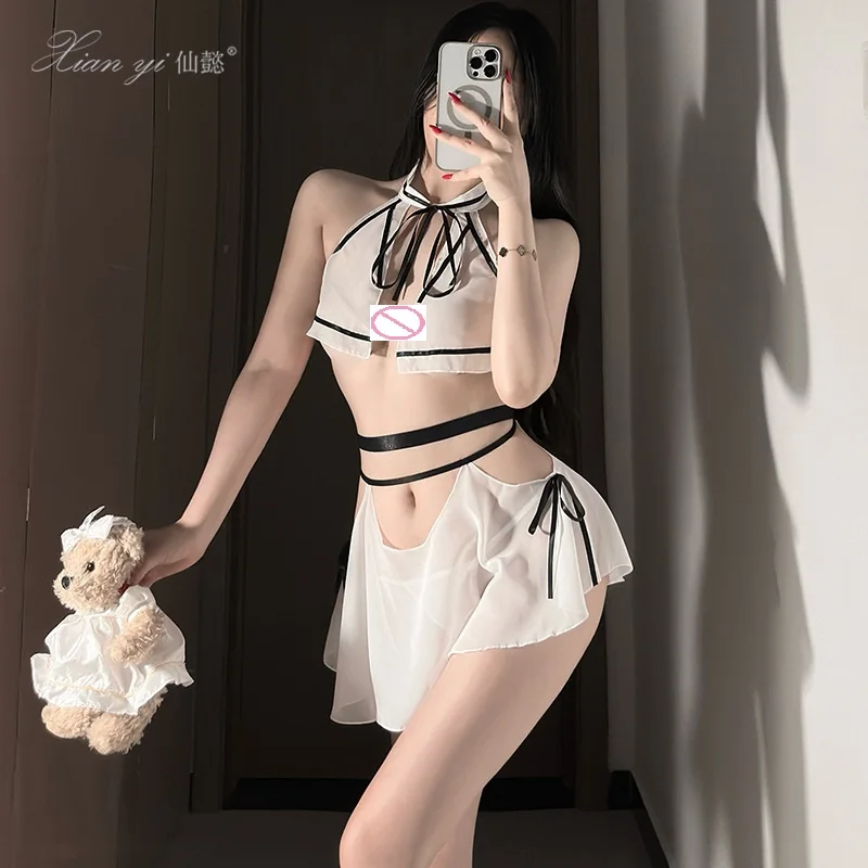 

Wholesale Women's Sexy Lingerie Bikini Underwear Lady Erotic Cosplay Student Costumes Roleplay Schoolgirl Dress Spicy Night Wear
