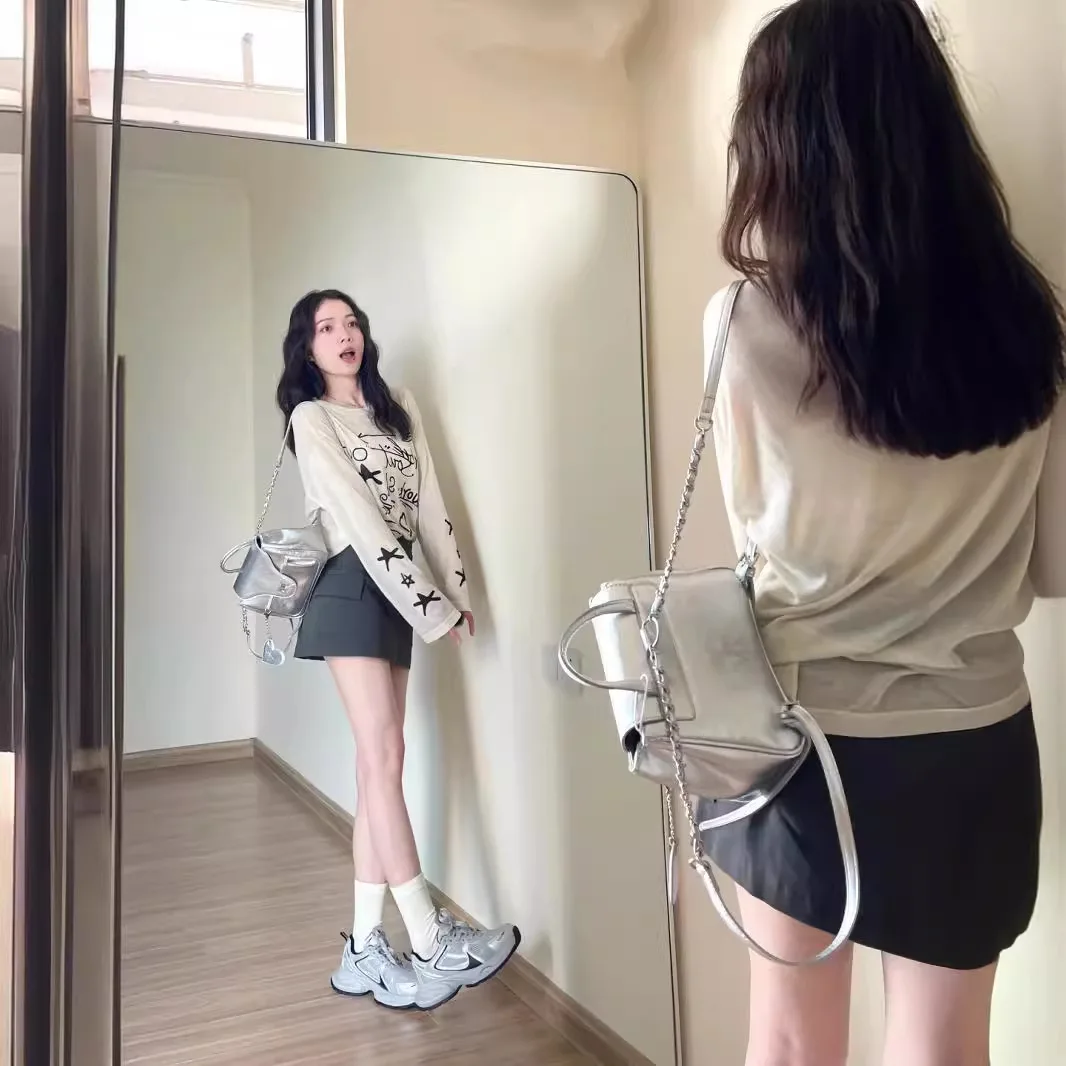 Summer Women White Printed Sun Protection Long Sleeve Tops Thin Loose  Air Conditioning Shirt Casual Fashion Women Top