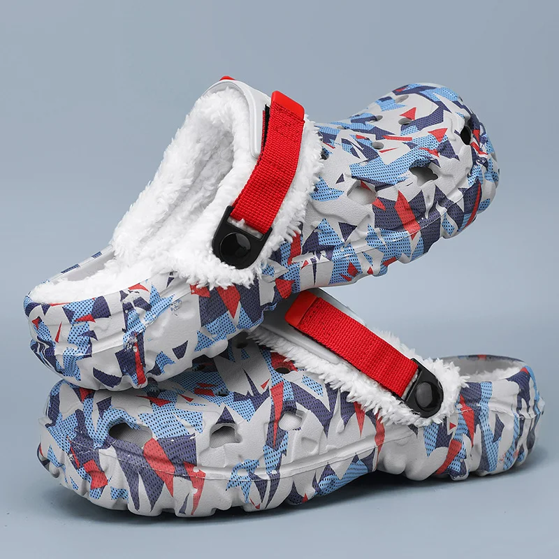 Neue Herren-Winterhausschuhe, bequeme warme Hausschuhe, abnehmbare Sommersandalen, lässige rutschfeste Plüsch-Fellhausschuhe für Herren – Detail 9