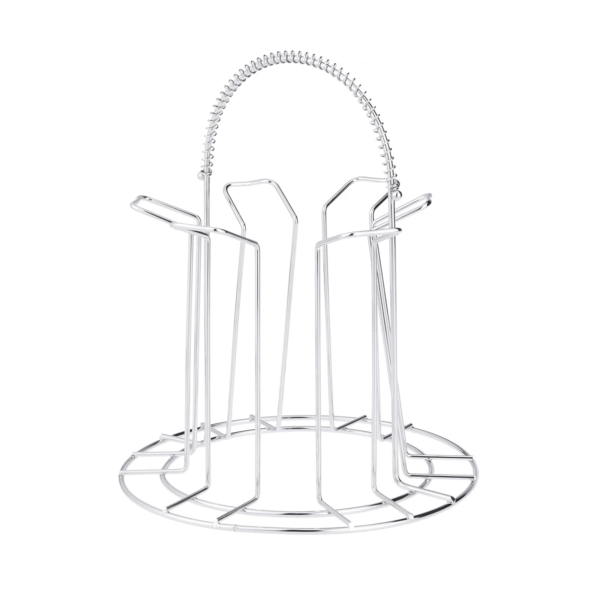 

2 Pcs Stainless Steel Water Cup Holder Upside Down Glass Holder Household Glass Cup Drain Storage Tool (Tall Type, Sil