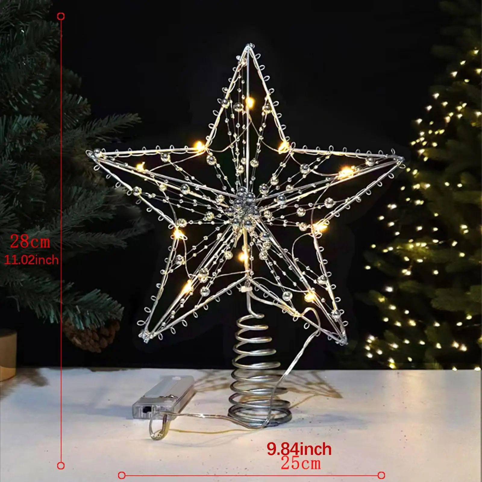 Lighted Christmas Tree Topper Party Favors for Bedroom Shop Living Room