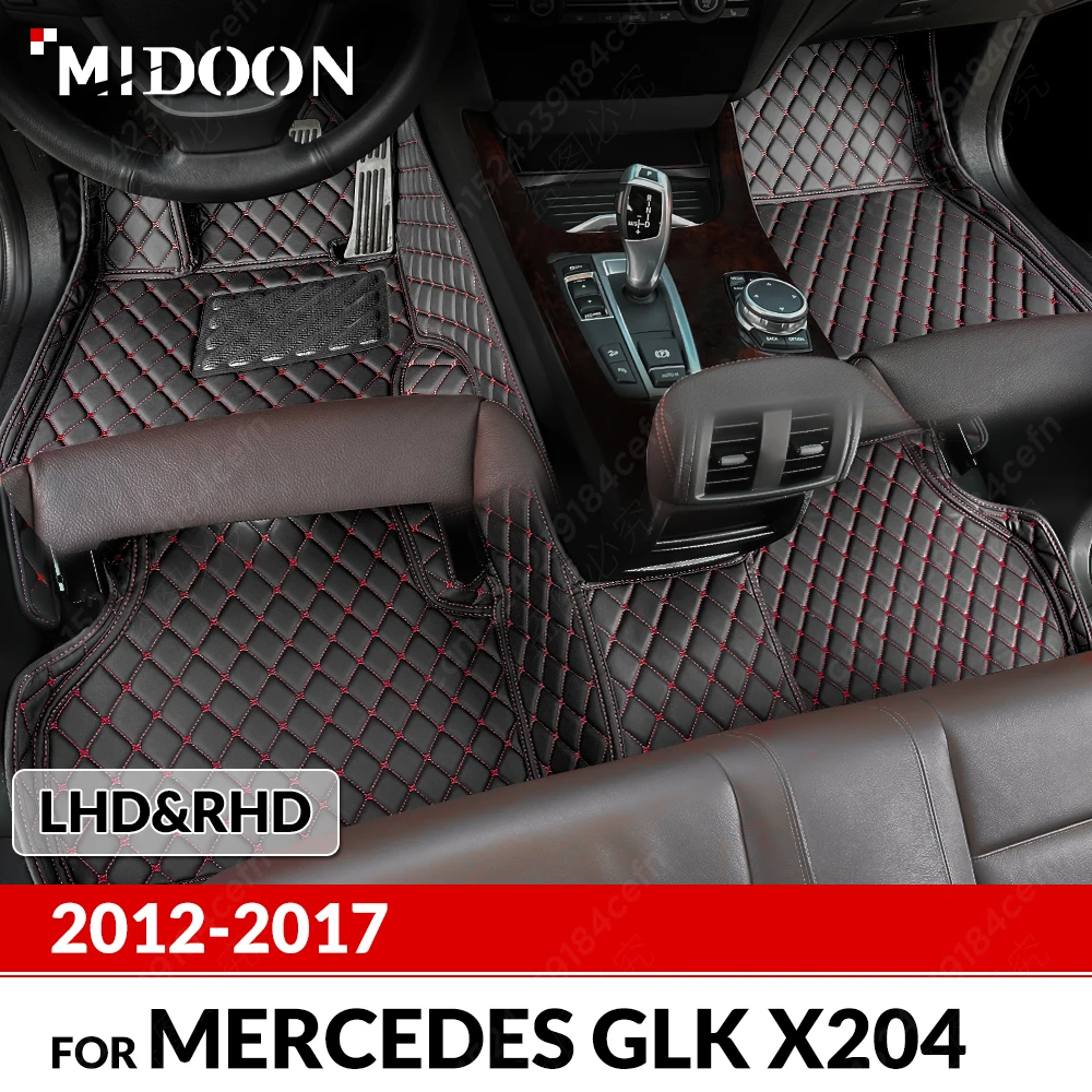 

Автомобильные коврики для Mercedes Benz GLK Class X204 2012 2013 2014 2015 2016 2017, пользовательские автомобильные подушечки для ног, аксессуары для интерьера