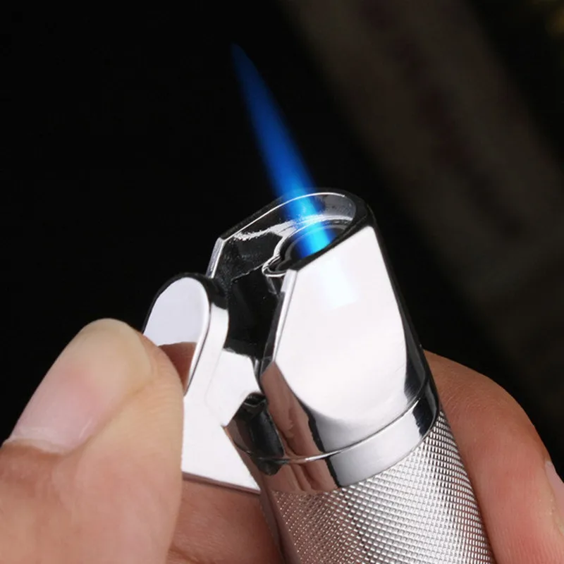 New Metal 1300 ℃ High Temperature Jet Turbine Lighter Outdoor Windproof Cigar Lighter Men\'s Gift