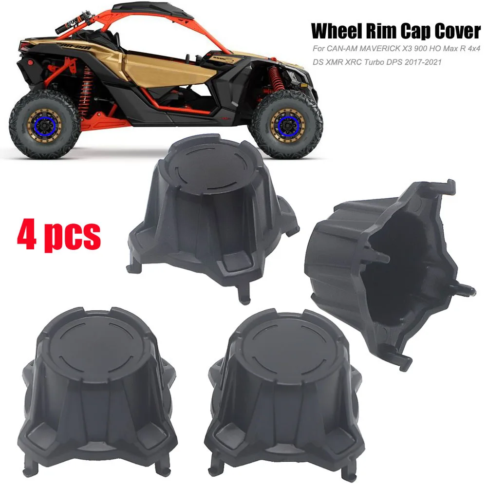 4pcs Wheel Tire Rim Hub Cap Covers For Can-Am Maverick X3 Max R 4x4 Turbo DPS XMR RS 900 HO 4x4 DPS 2018-2019