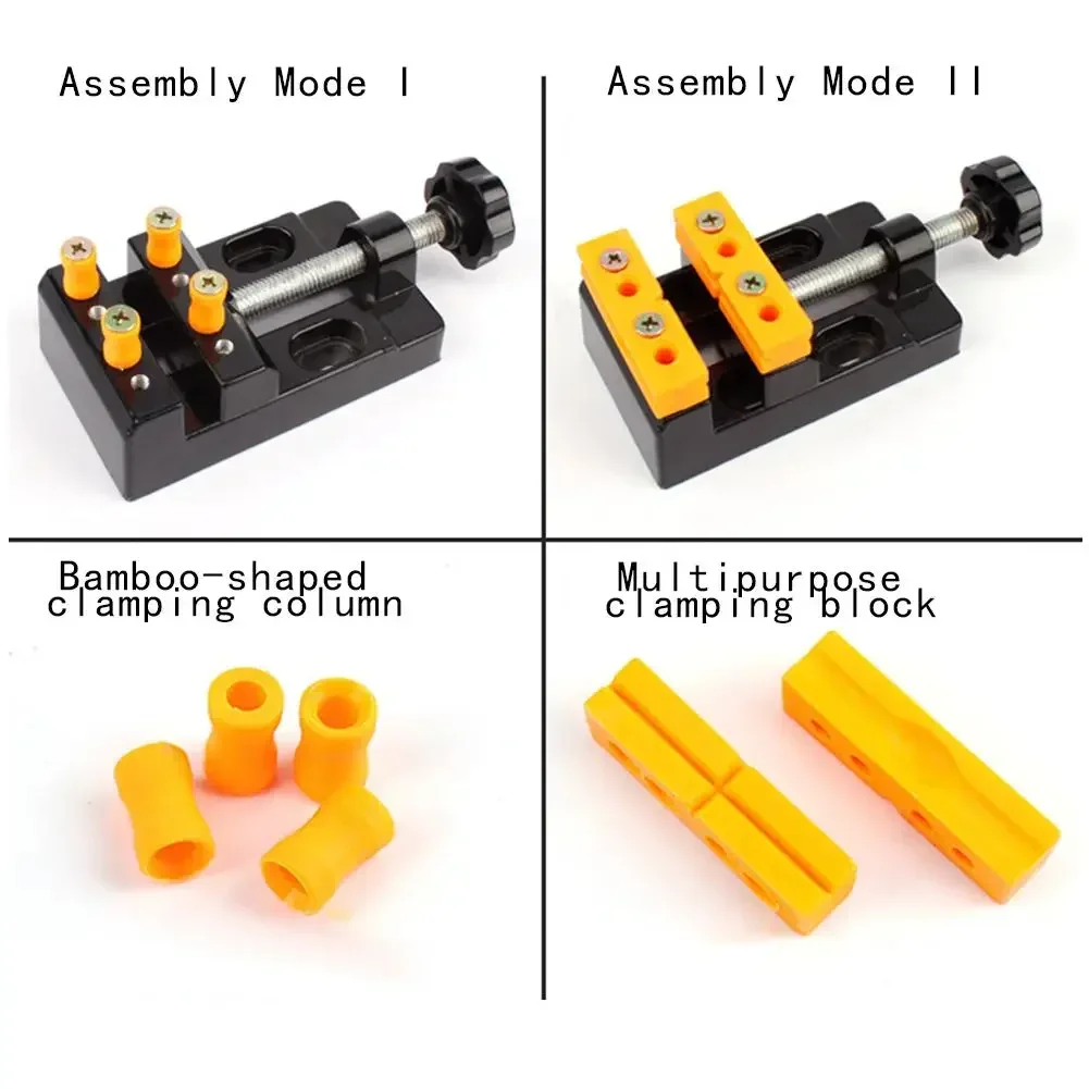 57mm Mini Table Vise Pliers Universal Bench Clamp Jaw Carving Drill Press Woodworking Hand Tool for DIY Projects view 3