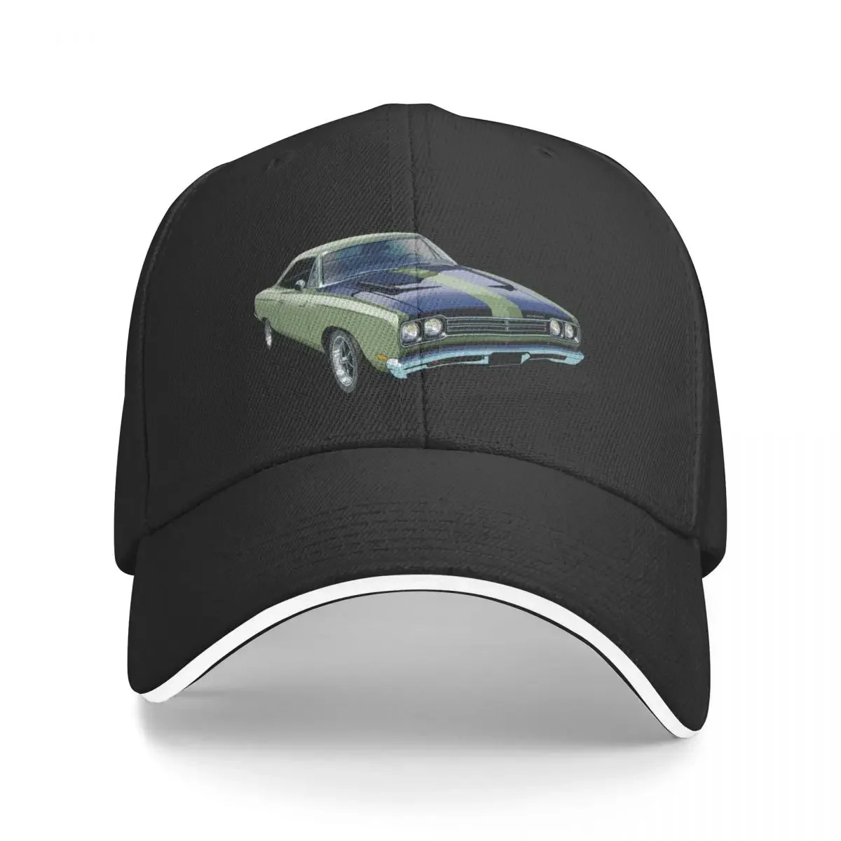 1969 Plymouth Roadrunner in light green Baseball Cap New In Hat Icon Designer Hat Men's Caps Women's