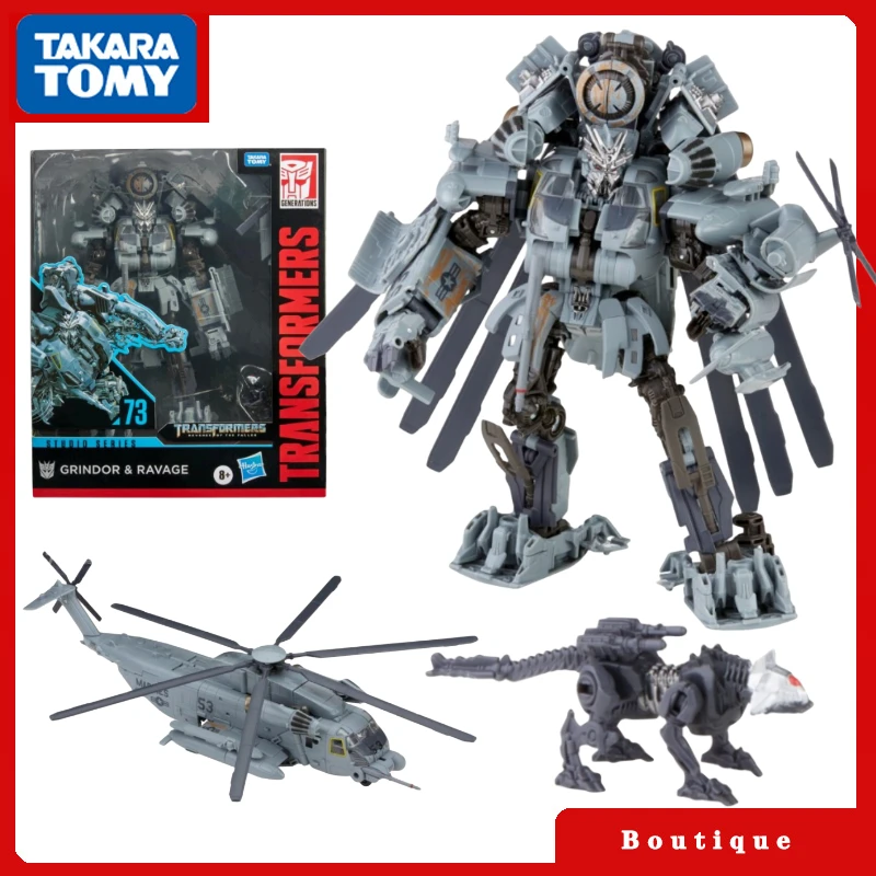 Transformers Studio Series Figuras de ação para crianças, Anime Car Toys, Grindor e Ravage, Presentes Colecionáveis, Hobbies Clássicos, Em estoque, SS73