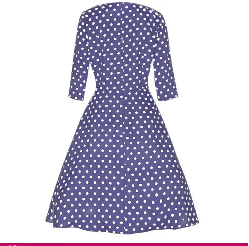 Kobiety w stylu Vintage Rockabilly Polka Dot paryska sukienka typu Swing czarny czerwony 50s Retro Pin Up