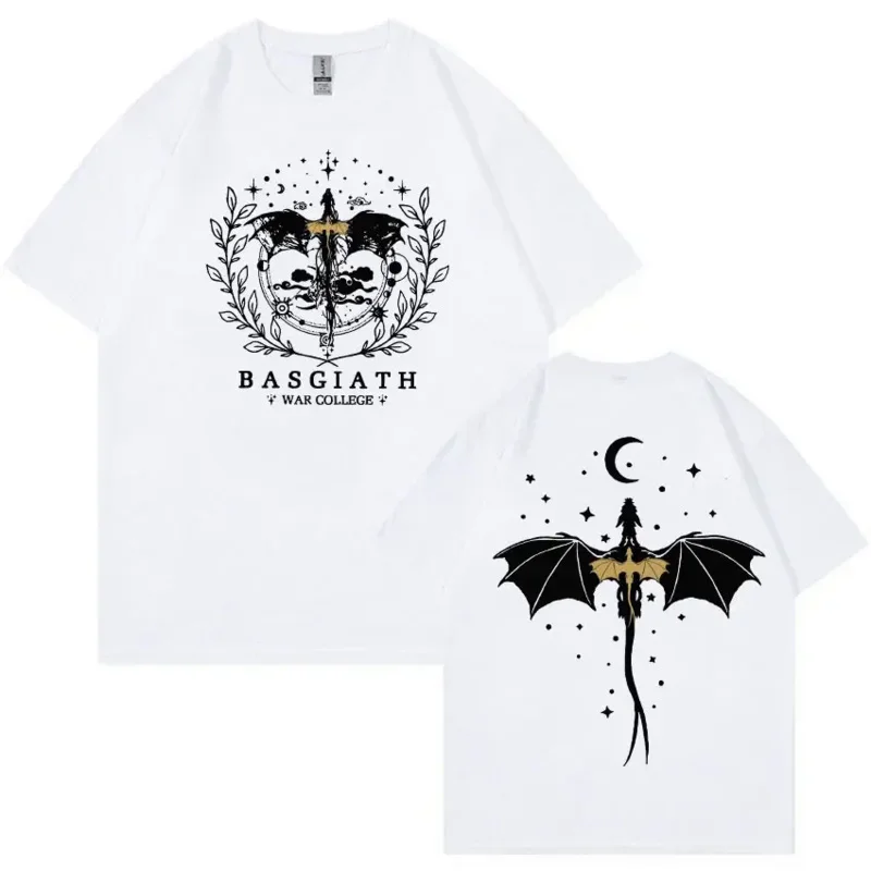 Basgiath War College Dragon Rider Graphic T-Shirt Men Women Fashion Cotton Short Sleeve T Shirt Y2k Harajuku Oversized T-Shirts