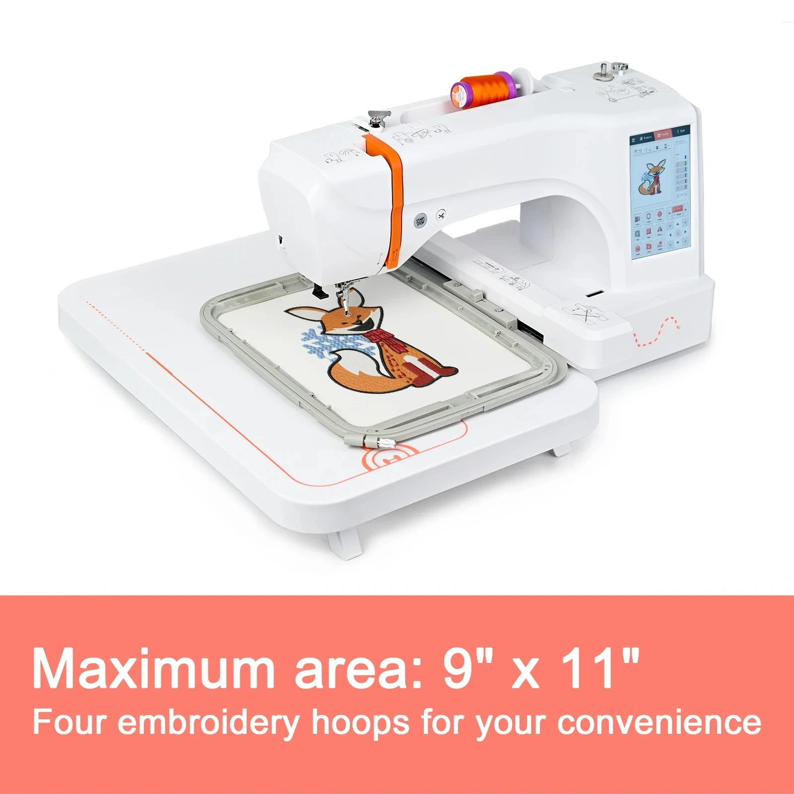 

POOLIN EOC06 Hot Selling Computerized Embroidery Machine Sewing and Embroidery Machine With Sew Smart LCd Recertified