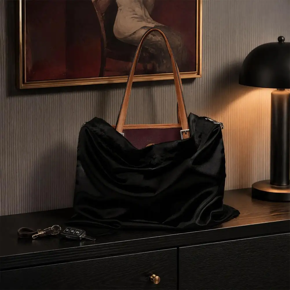 Capacity Purse Storage Cover Capacity Drawstring Dust Cover Bag Foldable Silk Imitation Storage for Handbags for Handbags
