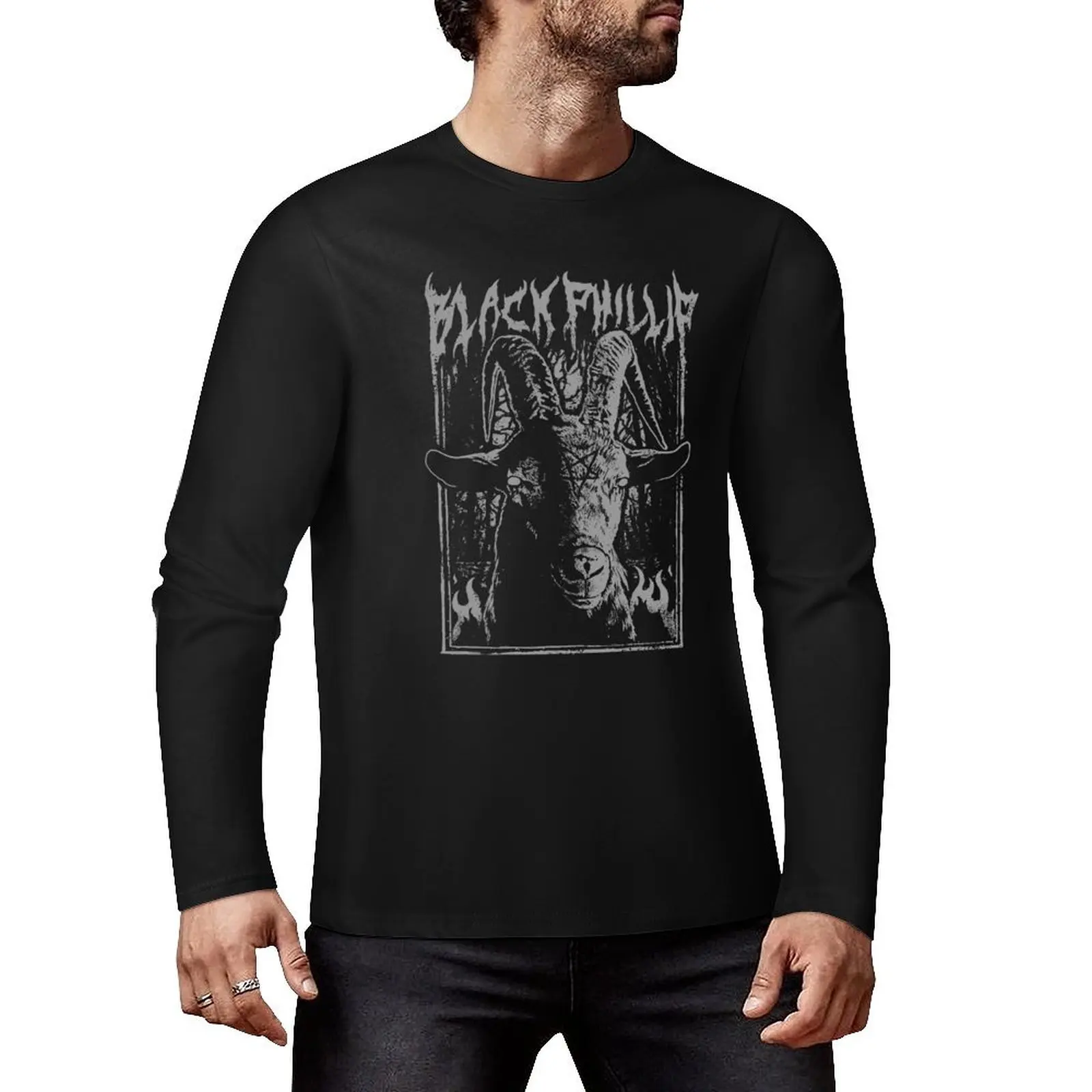 Black Metal Phillip Long T-Shirt T-shirt for a boy boys animal print shirt big and tall t shirts for men