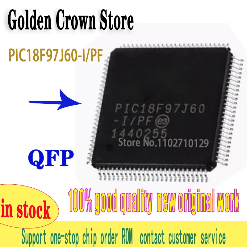 PIC18F97J60-I/PF PIC18F97J60 18F97J60 QFP100 MCU microcontroller work 1~5PCS/LOT New original In Stock