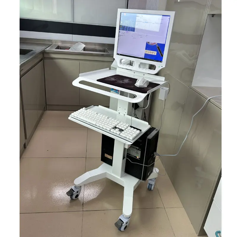 Mobile Dental oral Scanner Cart Intraoral Scanner Trolley Tool Cart With Bracket Tray Hoder