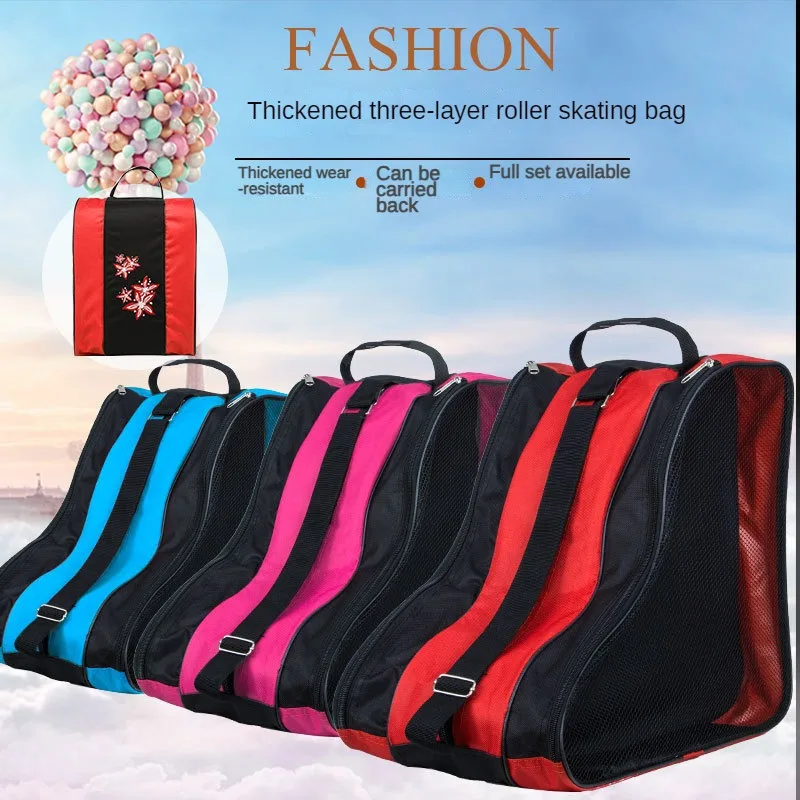 Thick 3 Layers Children's Skate Carry Bag Roller Skating Shoe Bag Casual Roller Skating Backpack