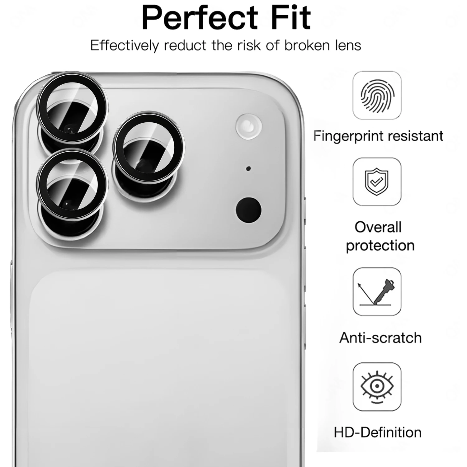 Camera Protector Film For IPhone 17 Air Pro MAX Back Camera Lens 9H Hardness Tempered Glass Films For IPhone17 Accessories