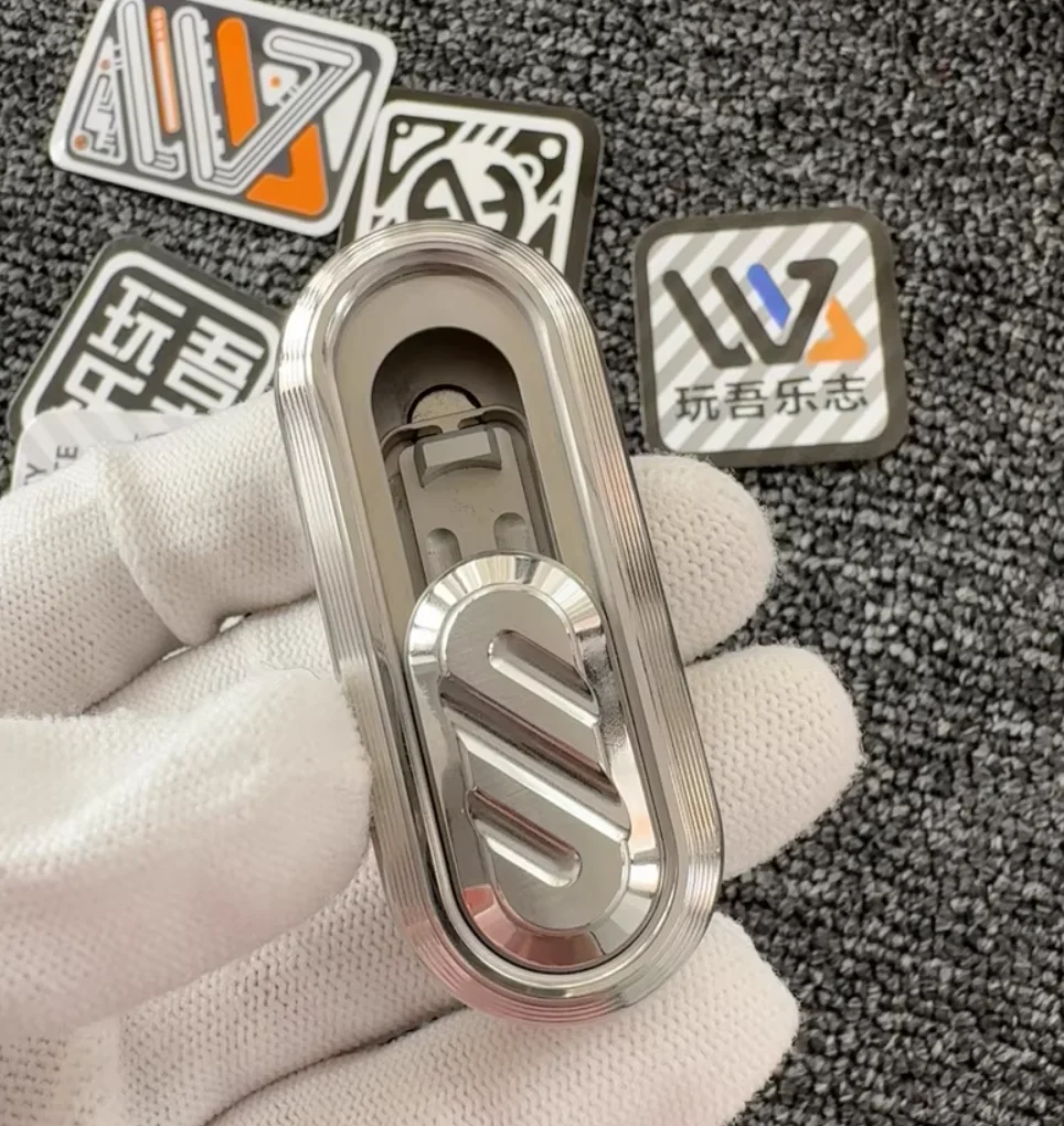 

Used EDC Wanwu Stainless steel POPPING2.0 fidget slider Decompression toys