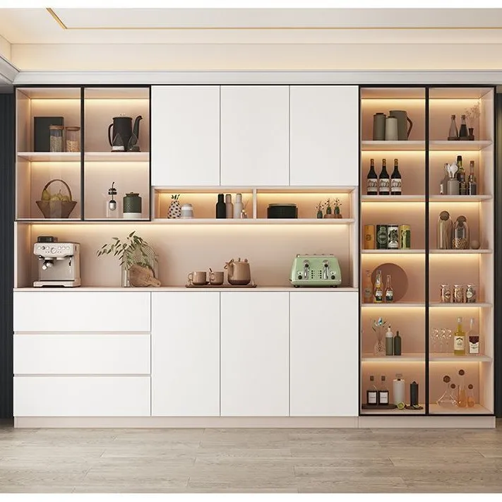 78 Inch Tall Sideboards Pantry Storage Cabinet Large Kitchen with Drawer Door Adjustable Shelves for Pantry Dining Living Room