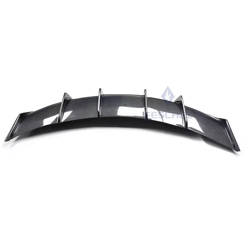 V STYLE CARBON FIBER REAR DIFFUSER FOR MODEL 3 SEDAN 4 DOOR EXTERIOR CF REAR BUMPER SPLITTER GLOSSY BLACK