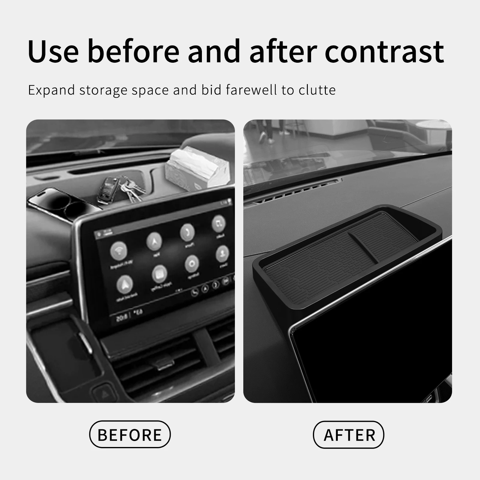 LUCKEASY for BYD Yuan UP/Atto 2 2024-2025 Central Control Screen Rear Storage Box Accessories Dashboard Storage TrayOnly Fit LHD view 4