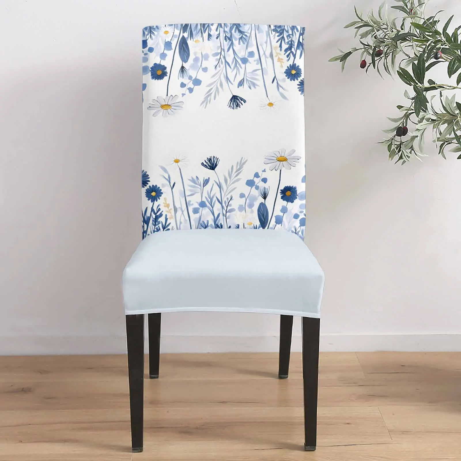 

Pastoral Spring Flowers 4/6/8PCS Spandex Elastic Chair Case For Wedding Hotel Banquet Dining Room