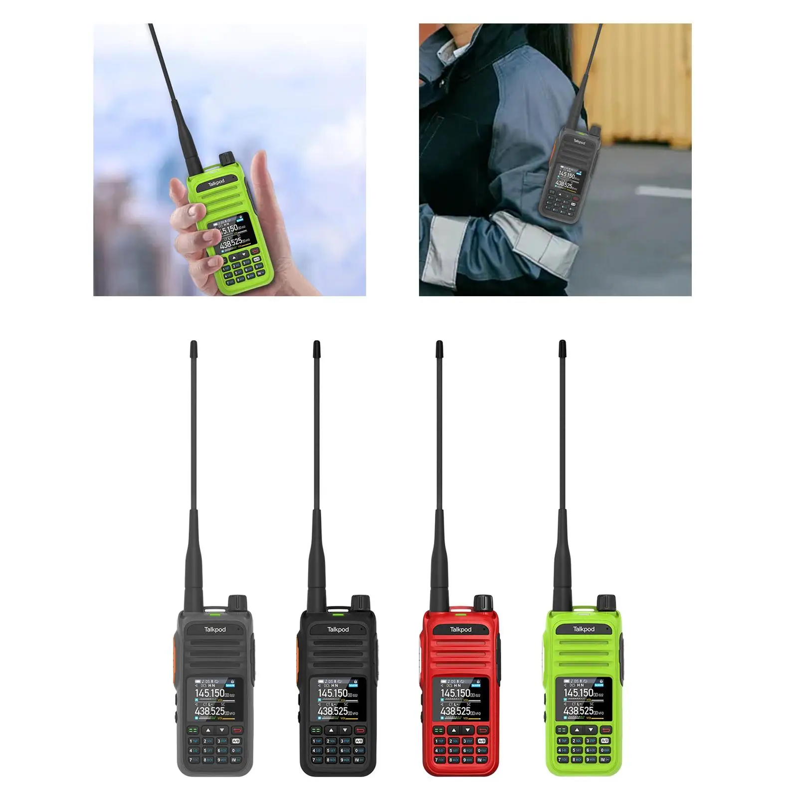 Two Way Radio Transceiver Long Range Walkie Talkie AM FM VHF 470-520MHz