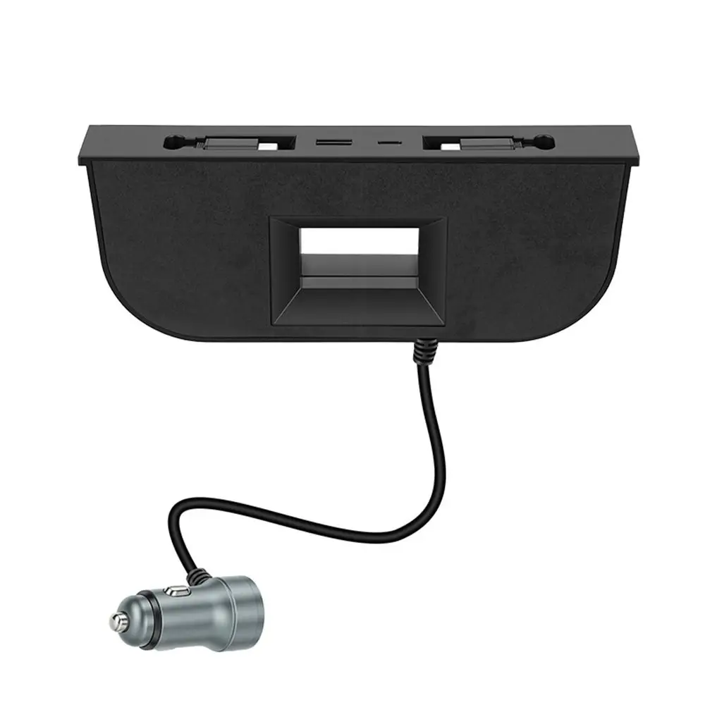 Hidden Center Console USB HUB Retractable Cable Type-C Docking Station for Tesla Model Y Juniper/ Model Y LR / Model 3 Highland