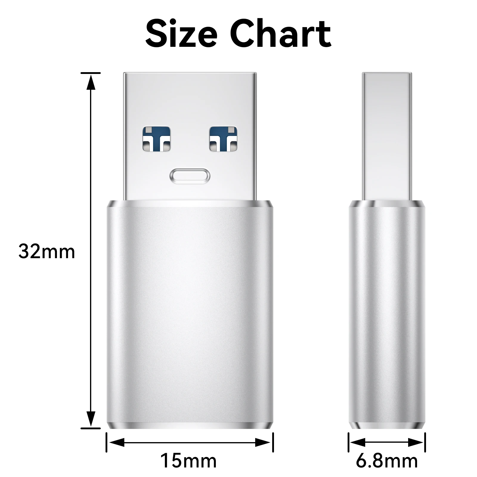 USB-C 3.0 Adapter Type C To USB Adapter for Mobil Phone Male To Female USB-C Converter USB 3.0 Type-C Converter for PC Laptops