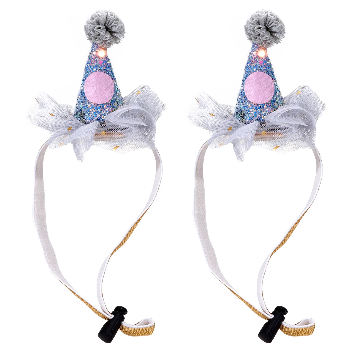 

2 Pcs Pet Decorative Hat Special for Birthday Adorable Cat Christmas Pu Costume Accessories