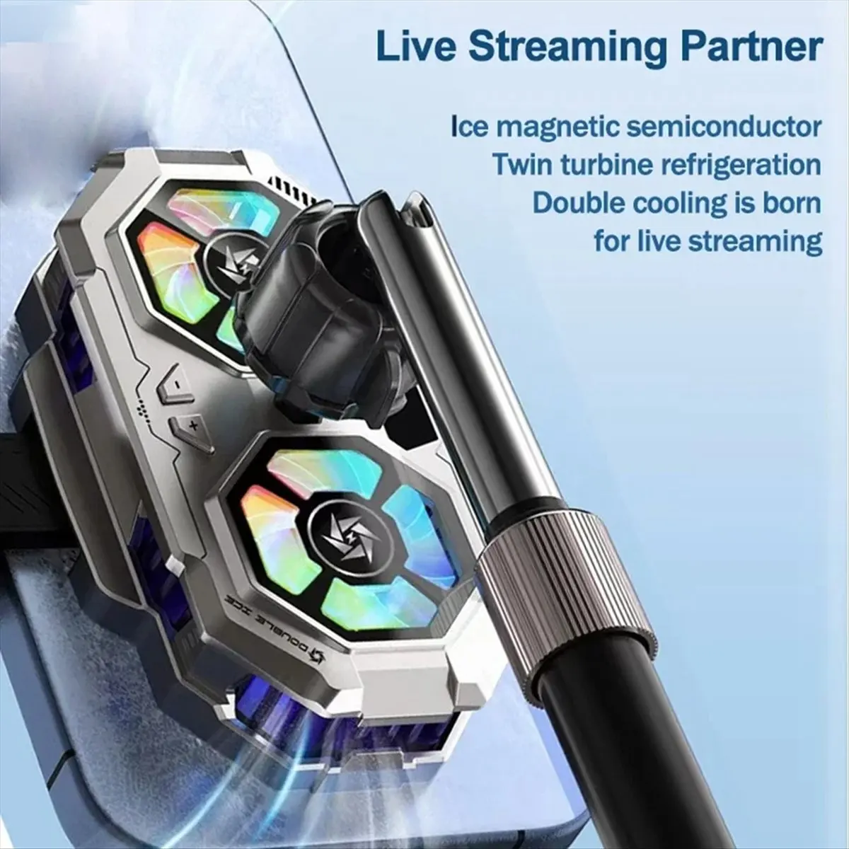 SL-22 Universal Dual-Core Radiator Semiconductor Icing Cooling Sound Digital Display Mobile Phone Cooling Radiator-ABWO