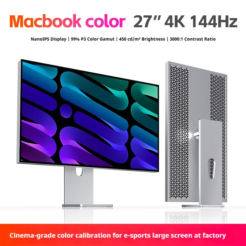 

27" 4K 144Hz LG Nano IPS Monitor | 99% DCI-P3 | 3000:1 Contrast | HDMI2.1 DP port Aluminum Alloy Metal Material Body
