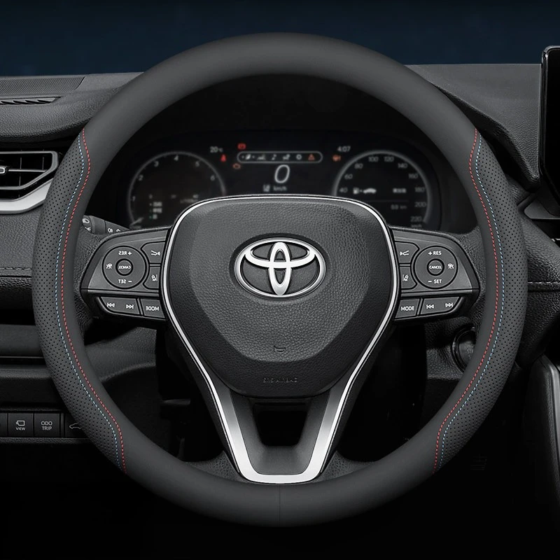 For Toyota Luxury Steering Wheel Cover Ultra Thin Anti Slip Fit Camry Corolla RAV4 Highlander Tacoma Tundra C‑HR Car Accessories