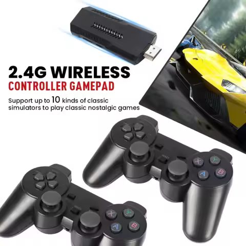 X2 Plus 4K HD Retro Game Stick - Plug &amp; Play Console with Dual Wireless Controllers for N64, PSP, PS1, GBA &amp; Classic Consoles