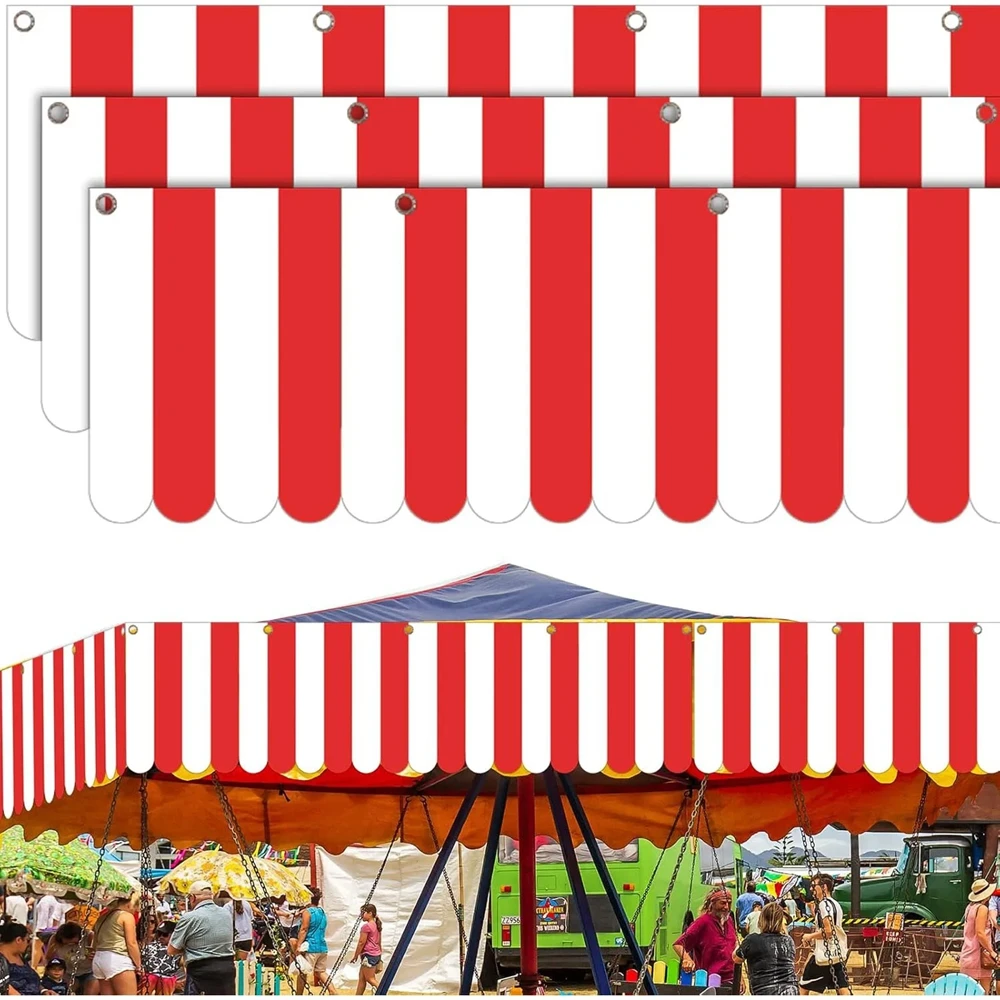 3-teiliges Karnevals-Zeltdekorations-Set, Zirkus-Hängedekoration, Karnevals-Banner, Verkaufsstand-Schild, Baldachin für Piraten-Mottoparty