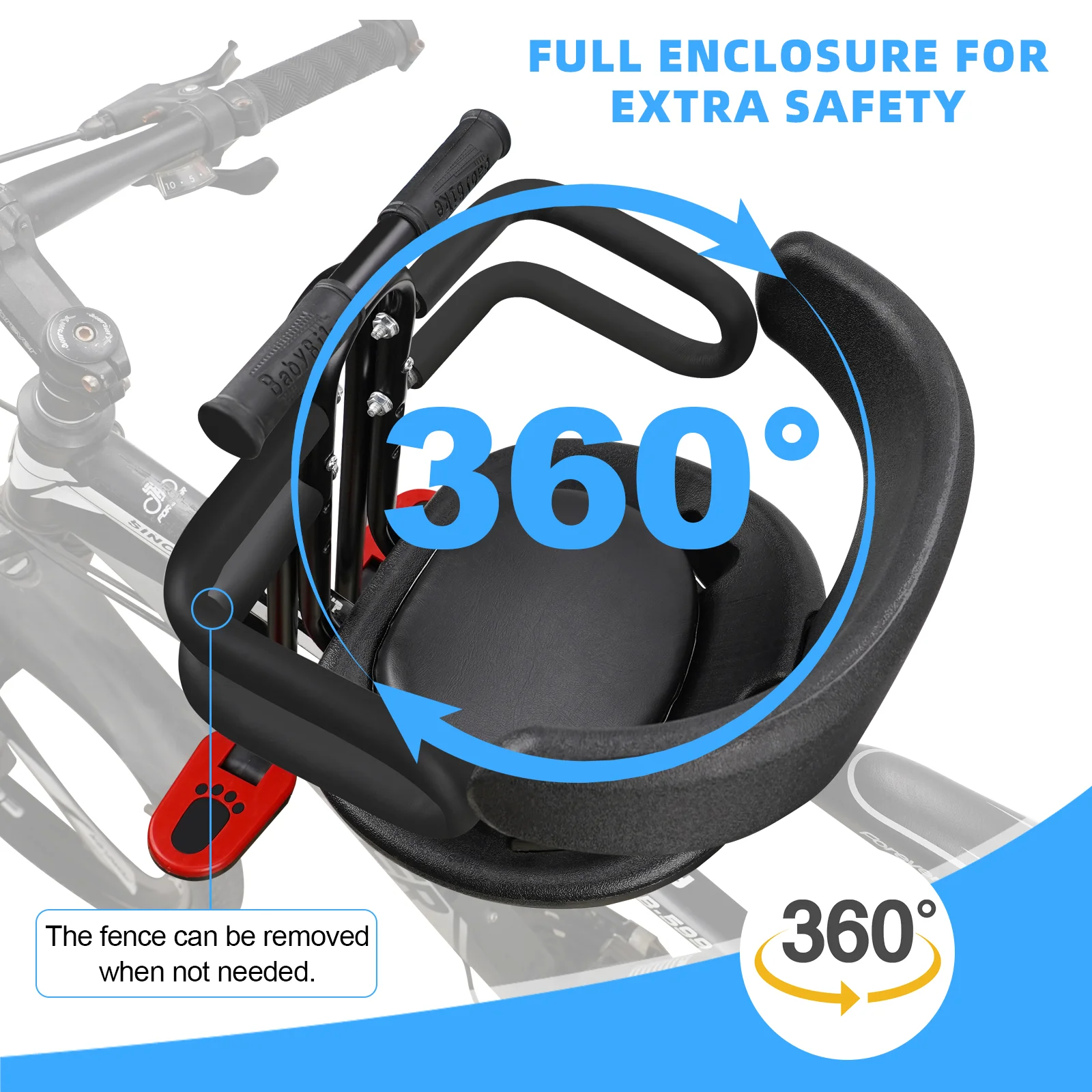 Front Mounted Child mtb Bike Seat for  3 4 5 6year sold Soft baby seat mountain bicycle frame Quick Release kids saddle parts