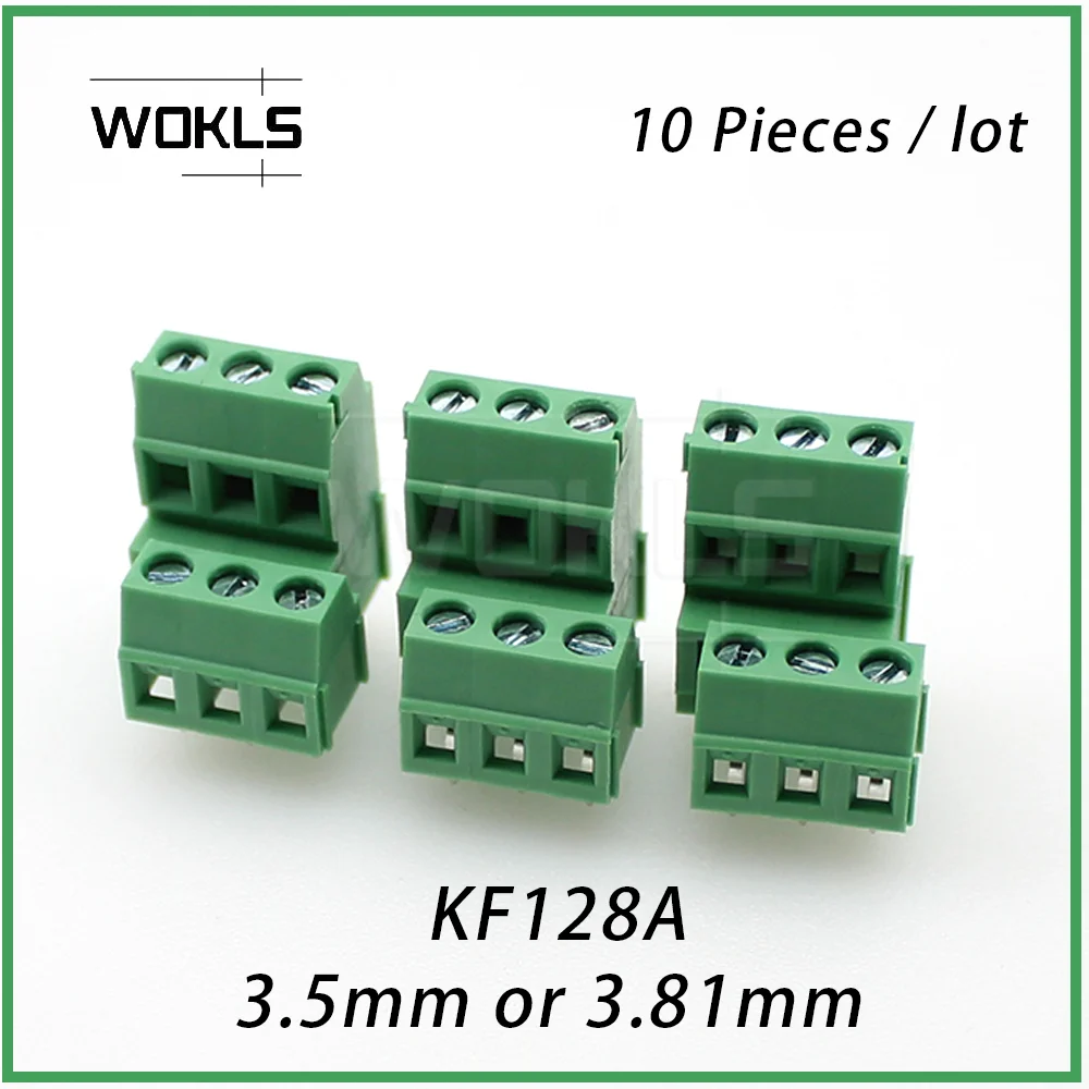 

10Pcs/lot 3.5/3.81MM screw terminal block DG381A 3.5 KF128A EK350V4L EK381V4L DG381A 3.81 KF128A