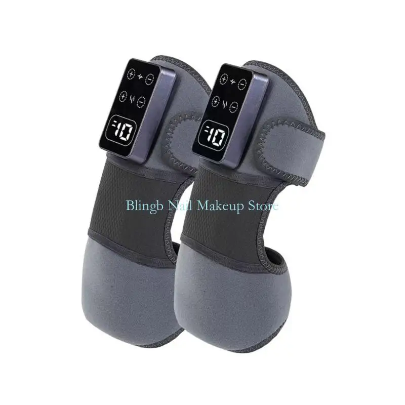 

28TA Adjustable Temperature Knee Warmer Breathable Meshes Heating Pad Vibrations Therapy For Circulations Enhancement