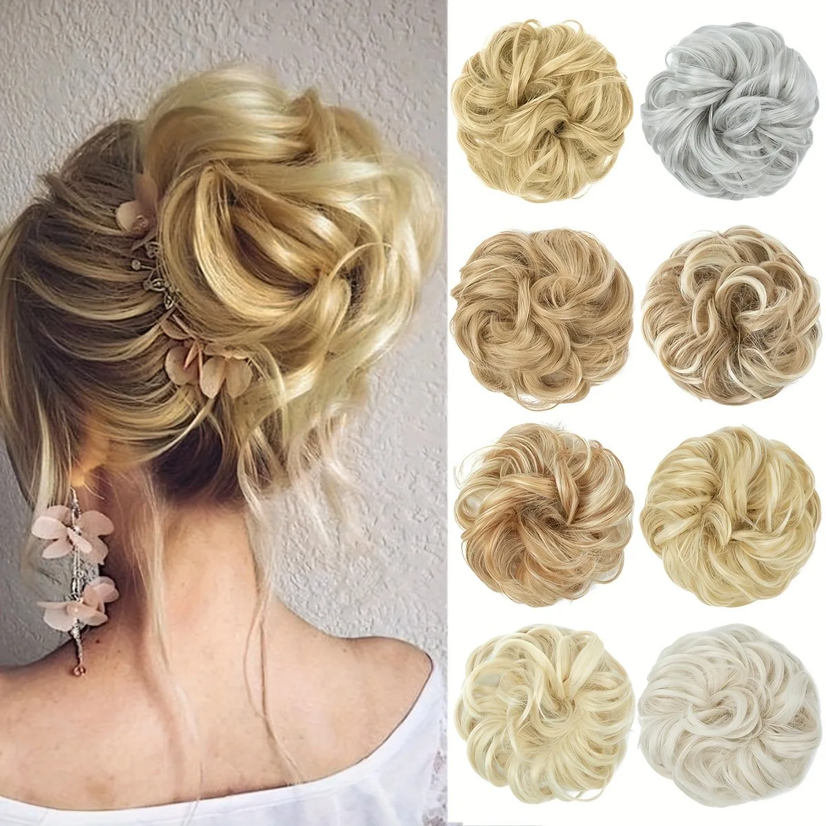 

6-дюймовые элегантные наращивание волос для женщин, синтетические высокотемпературные волокна, естественный вид, прочная резинка, несколько цветов