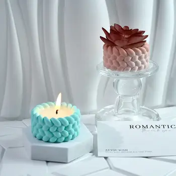 Silikonová forma na svíčky z konopného lana, DIY, sukulentní květináč, domácí dekorace, formy, cement, sádrová pryskyřice, hliněná úložná krabice, forma 10 nejlepší prodej silikonové formy na sádru - №3