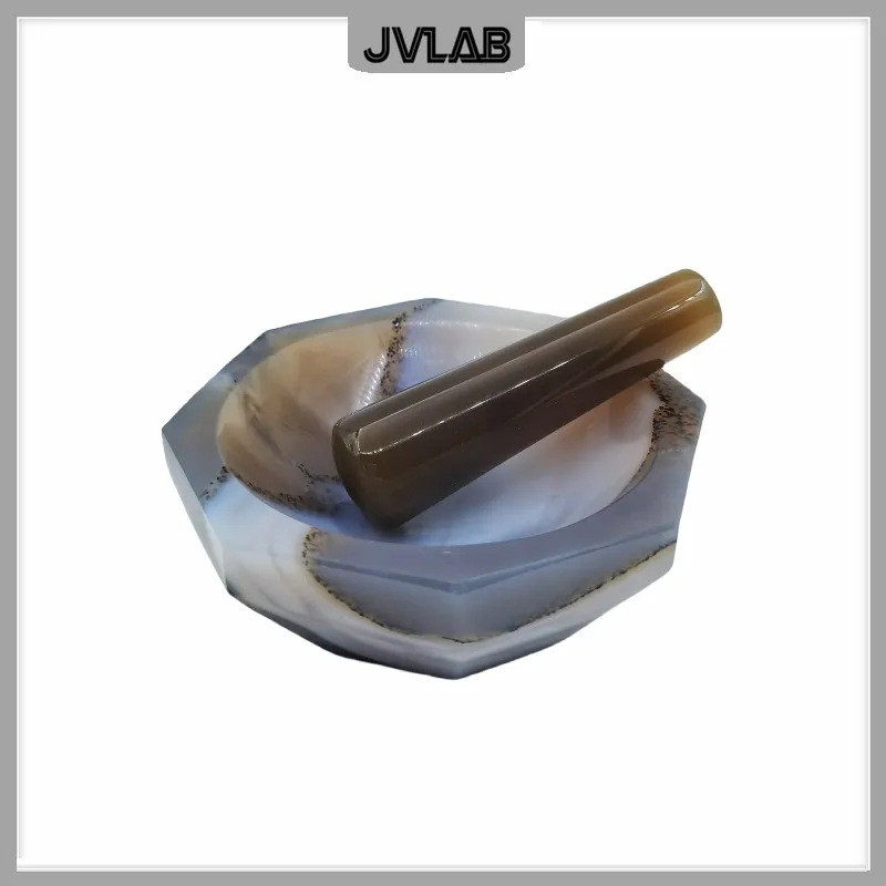 

Agate Mortar High-quality Natural Agate Bowl with Pestle use for Laboratory Grinding Inner Diam.50~130mm Special for Exportation