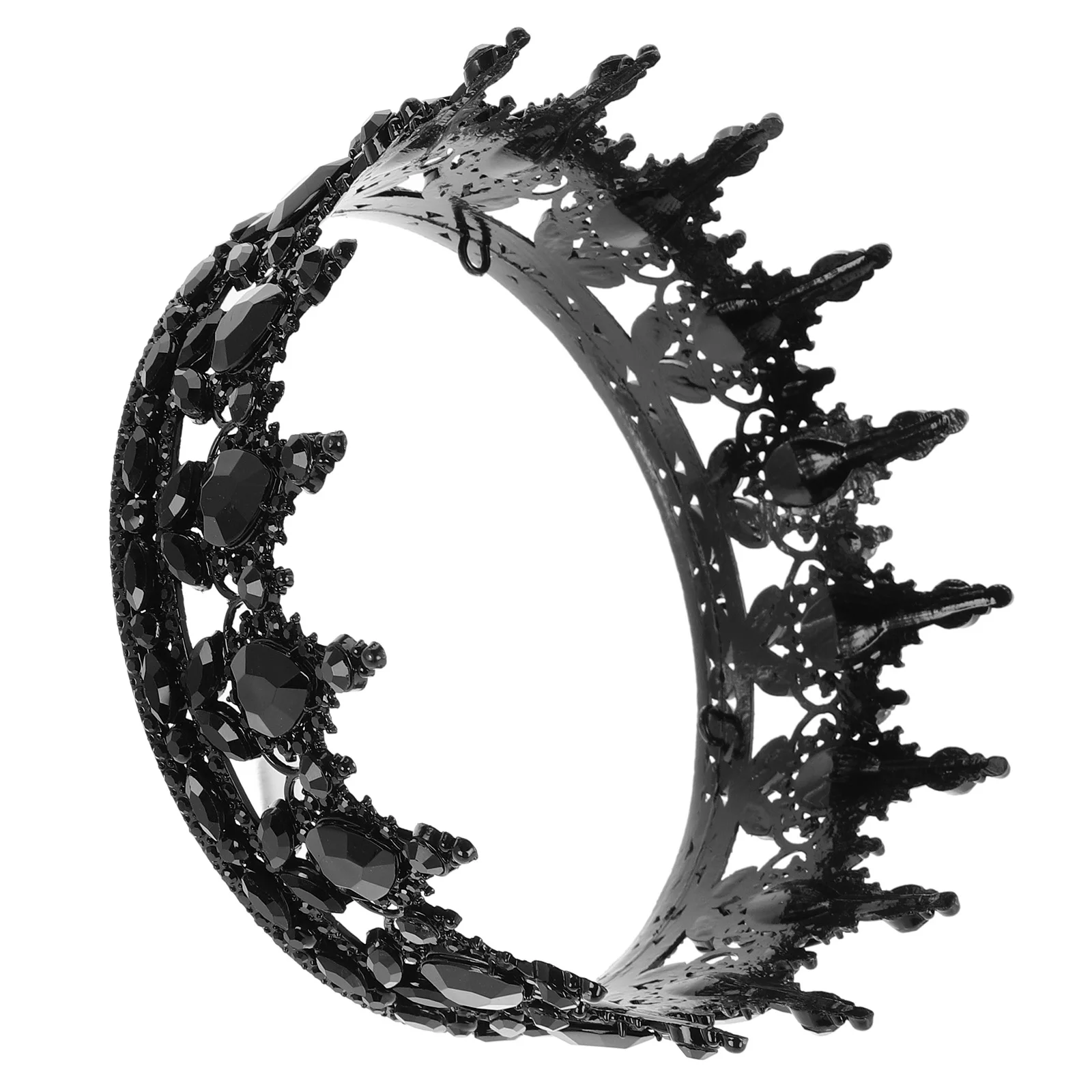

Baroque Crown Queen Gothic Tiara Crystal Princess Vintage Hair Crowns Halloween Costume Party Prom Black Women Girls Rhinestone