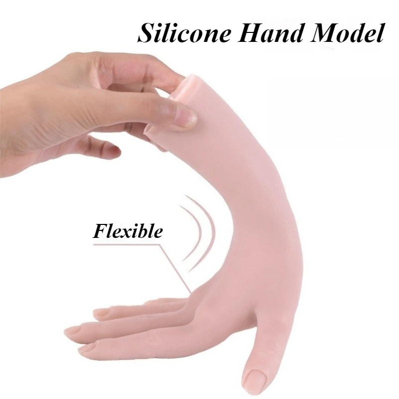 Tattoo Silicone Practice Hand Fake Skin Tattoo Practice Tool Art Makeup Hands Mannequin Model Portable Man Tattoos Supplies