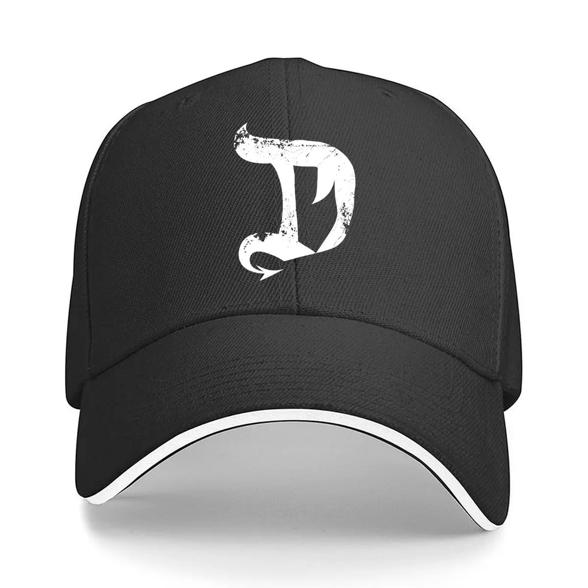 B Letter Ribbon Outline Graphic Sandwich Baseball Cap Outdoor