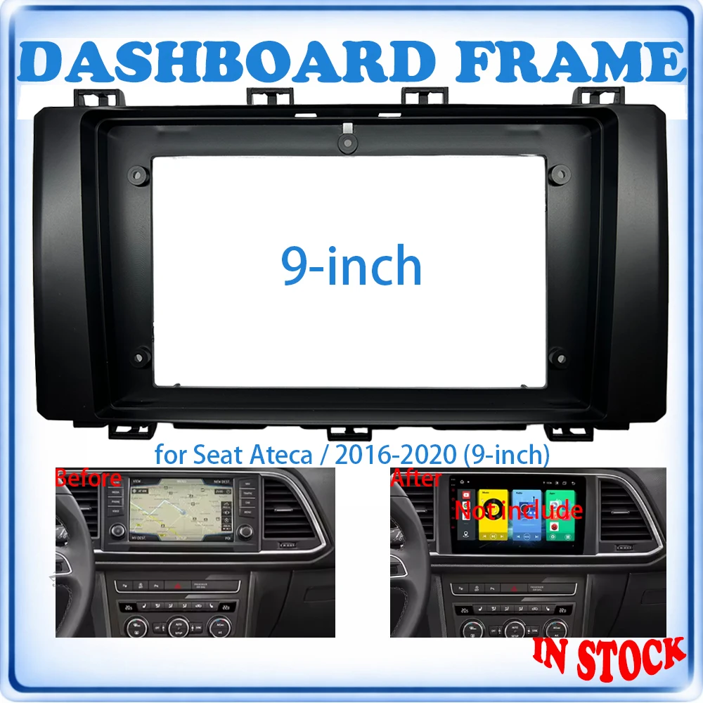 Car Radio Fascia Frame For Seat Ateca KH7 2016-2020 9 inch With Canbus Decoder & Wiring Harness Car Accessories Plug & Play
