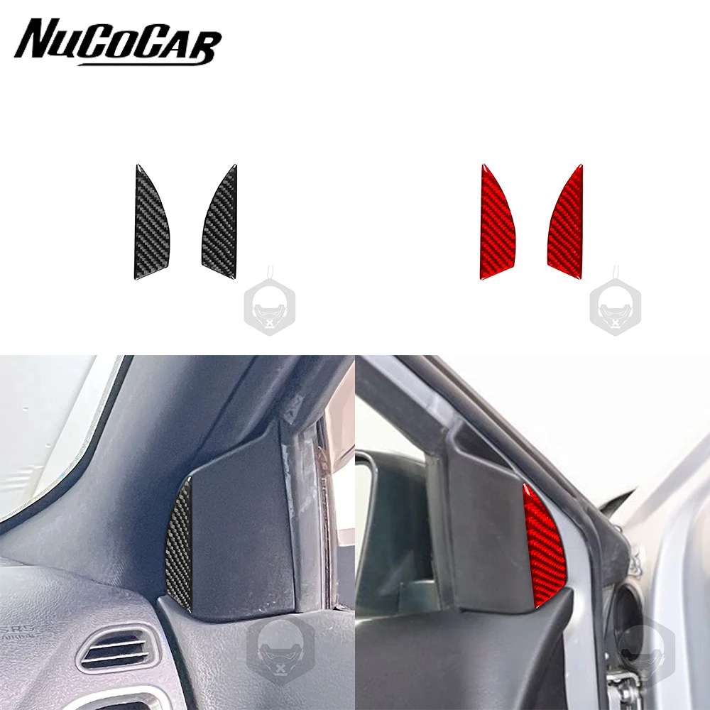 For Dodge Avenger 2011-2014 Carbon Fiber A-pillar of front vehicle Panel Trim Cover Car Interior Accessories Decorative Stickers